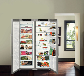 Серебристый холодильник Liebherr SBSesf 7212 фото 2 фото 2