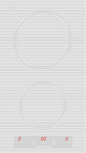 Белая индукционная 2-х конфорочная варочная панель Zigmund & Shtain CIS 029.30 WX