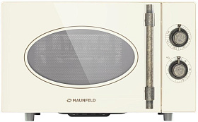 Бежевая микроволновая печь в ретро стиле Maunfeld JFSMO.20.5.GRIB