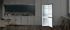 Серебристый двухкамерный холодильник Haier C2F637CXRG фото 4 фото 4