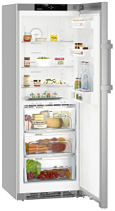 Маленький серебристый холодильник Liebherr KBef 3730