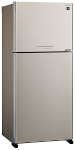 Широкий бежевый холодильник Sharp SJ-XG 55 PMBE