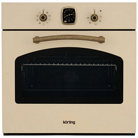Электрический встраиваемый бежевый духовой шкаф Korting OKB 460 RB