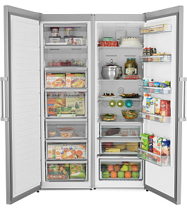 Бытовой двухдверный холодильник Scandilux SBS 711 EZ 12 X фото 2 фото 2
