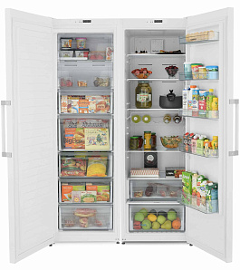 Двухкамерный холодильник шириной 48 см  Scandilux SBS 711 Y02 W фото 4 фото 4