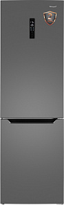 Двухкамерный серый холодильник Weissgauff WRK 2000 XNF DC