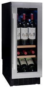 Винный холодильник 30 см Climadiff Avintage AVU 23 SX чёрный с серебристой рамкой