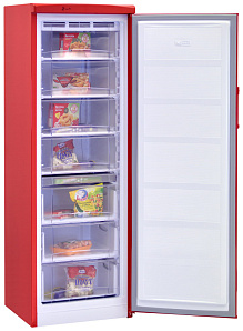 Холодильник бордового цвета NordFrost DF 168 RAP красный