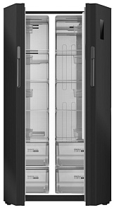 Чёрный холодильник Hyundai CS5005FV черное стекло фото 3 фото 3