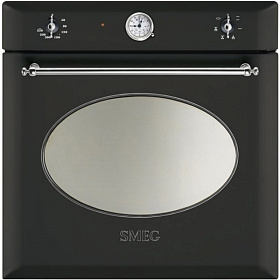 Черный электрический духовой шкаф Smeg SC850A-8