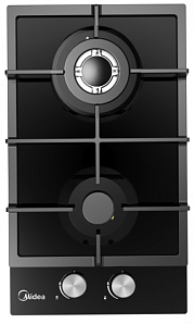 Чёрная газовая варочная панель Midea MG3260TGB