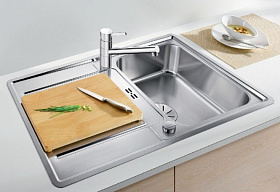 Маленькая мойка для кухни с крылом Blanco CLASSIC PRO 45 S-IF клапан-автомат InFino® фото 2 фото 2