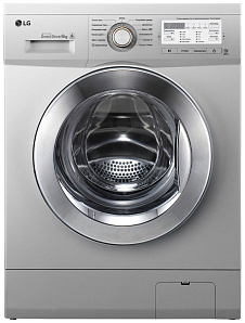 Серебристая стиральная машина LG FH0B8ND4