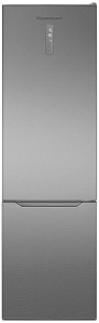 Серебристый двухкамерный холодильник Kuppersbusch FKG 6500.0 E