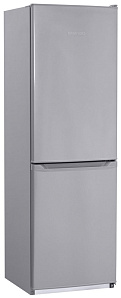 Двухкамерный серый холодильник NordFrost NRB 119 332 серебристый металлик