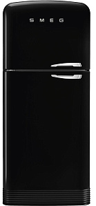 Большой чёрный холодильник Smeg FAB50LBL5