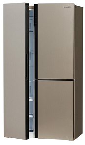 Двухстворчатый холодильник с морозильной камерой Hyundai CS6073FV шампань фото 2 фото 2