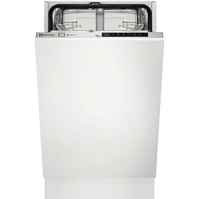 Серебристая узкая посудомоечная машина Electrolux ESL94581RO