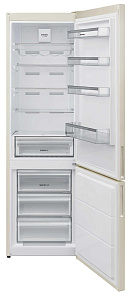Бежевый холодильник Korting KNFC 62010 B фото 2 фото 2