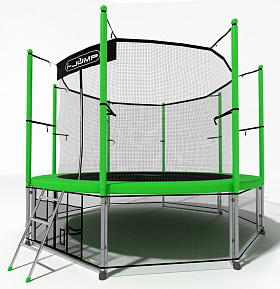 Батут 2,44 м с защитной сеткой i-Jump 8FT GREEN фото 2 фото 2