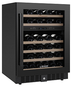 Двухзонный винный шкаф LIBHOF CXD-46 black