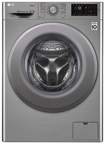 Серебристая стиральная машина LG F2M5HS7S