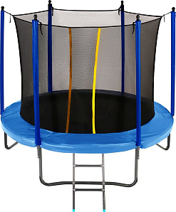 Детский батут для дачи с сеткой JUMPY Comfort 8 FT (Blue)