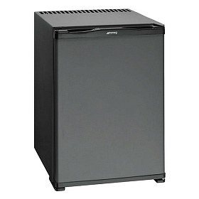 Чёрный маленький холодильник Smeg ABM42-2