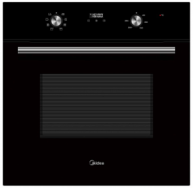 Чёрный электрический встраиваемый духовой шкаф Midea MO57103GB