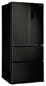 Большой чёрный холодильник Hyundai CM5045FDX