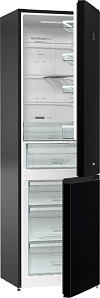 Чёрный холодильник высотой 200 см Gorenje NRK6201SYBK