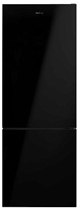 Чёрный холодильник Korting KNFC 71928 GN