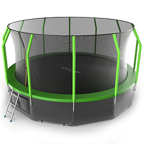 Батут для детей EVO FITNESS JUMP Cosmo 16ft (Green) + нижняя сеть