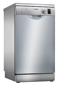 Серебристая узкая посудомоечная машина Bosch SPS25CI07E