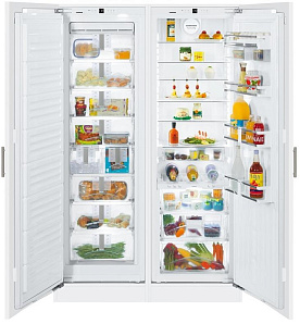 Встраиваемый двухдверный холодильник Liebherr SBS 70I4