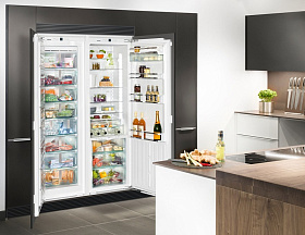 Встраиваемый двухдверный холодильник с морозильной камерой Liebherr SBS 70I4 фото 3 фото 3