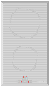 Белая электрическая 2-х конфорочная варочная панель Zigmund & Shtain CIS 030.30 WX