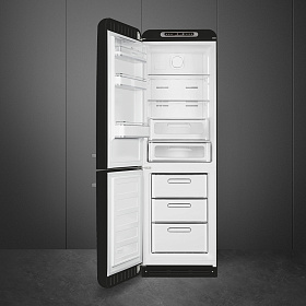 Чёрный холодильник  2 метра Smeg FAB32LBL3 фото 2 фото 2