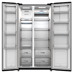 Двухдверный холодильник Hyundai CS5005FV черное стекло фото 2 фото 2