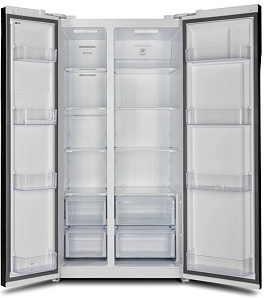 Широкий холодильник Hyundai CS6503FV белое стекло фото 3 фото 3