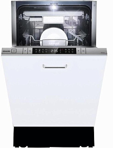 Серебристая узкая посудомоечная машина Graude VG 45.2 S