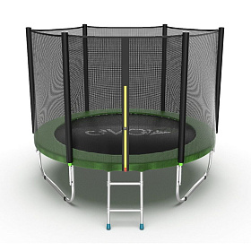 Батут для взрослых EVO FITNESS JUMP External, 8ft (зеленый)