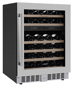 Двухтемпературный винный шкаф LIBHOF CXD-46 silver