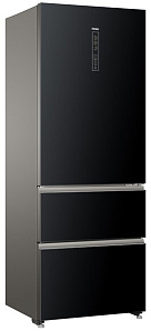 Холодильник с морозильной камерой Haier A3FE 742 CGBJRU черное стекло фото 2 фото 2