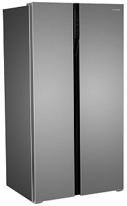 Холодильник 180 см высота Hyundai CS6503FV нержавеющая сталь