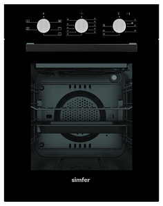 Независимый электрический духовой шкаф 45 см Simfer B4EB 16011 чёрный