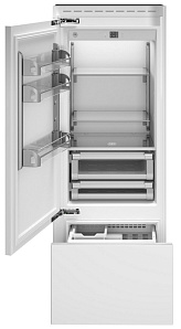 Встраиваемый двухкамерный холодильник с no frost Bertazzoni REF755BBLPTT