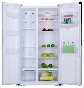 Узкий двухдверный холодильник Side-by-Side Ascoli ACDW 520 W white