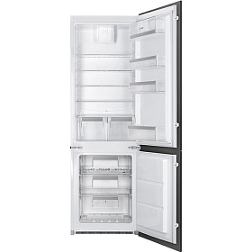 Узкий двухкамерный холодильник с No Frost Smeg C7280NEP1