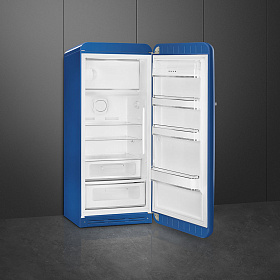 Холодильник голубого цвета в ретро стиле Smeg FAB28RBE5 фото 2 фото 2